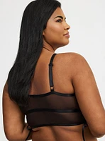 Lace-Up Longline Wire-Free Bralette