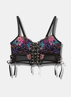 Lace-Up Longline Wire-Free Bralette