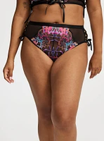 Lace-Up High-Leg Tanga Panty