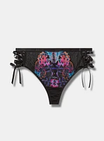 Lace-Up High-Leg Tanga Panty