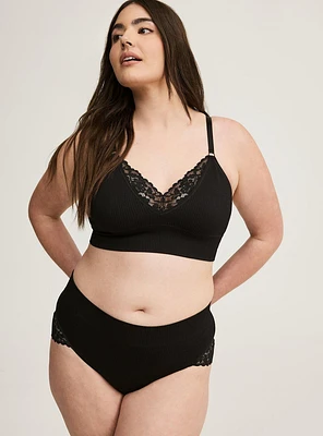Seamless Rib Mid-Rise Brief Panty