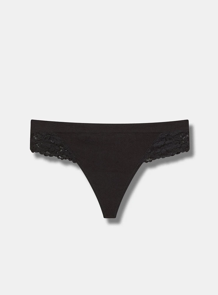 Seamless Smooth Mid-Rise Thong Panty