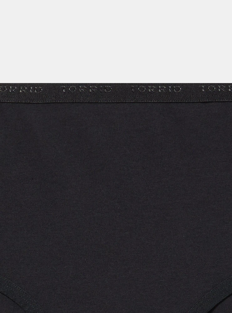 Mid-Rise Logo Cotton Cheeky Panty