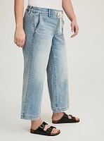 Weekend Wide Leg Ankle Crop Mid-Rise Jean