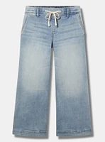 Weekend Wide Leg Ankle Crop Mid-Rise Jean