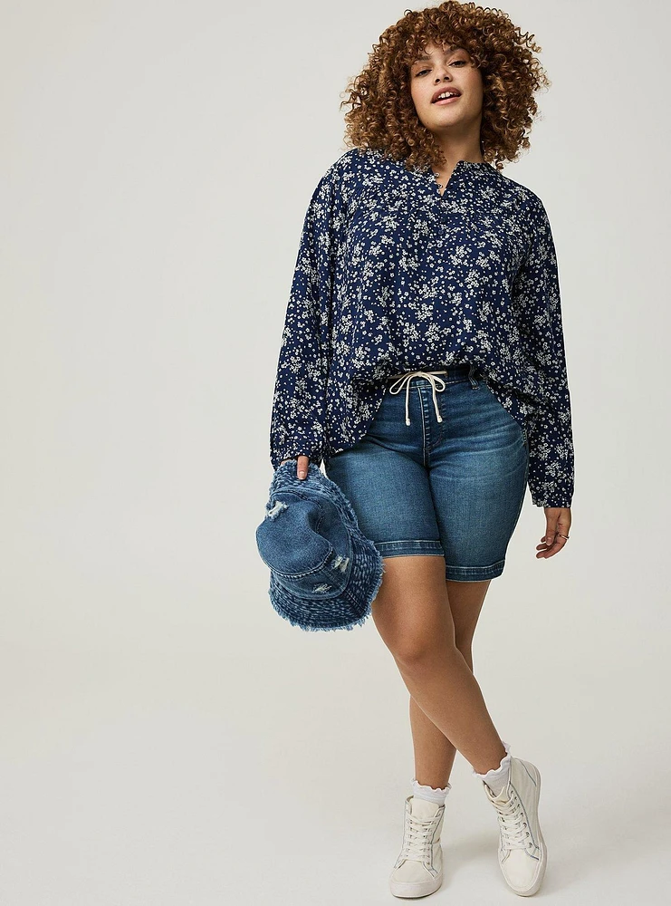 Challis Relaxed Long Sleeve Blouse