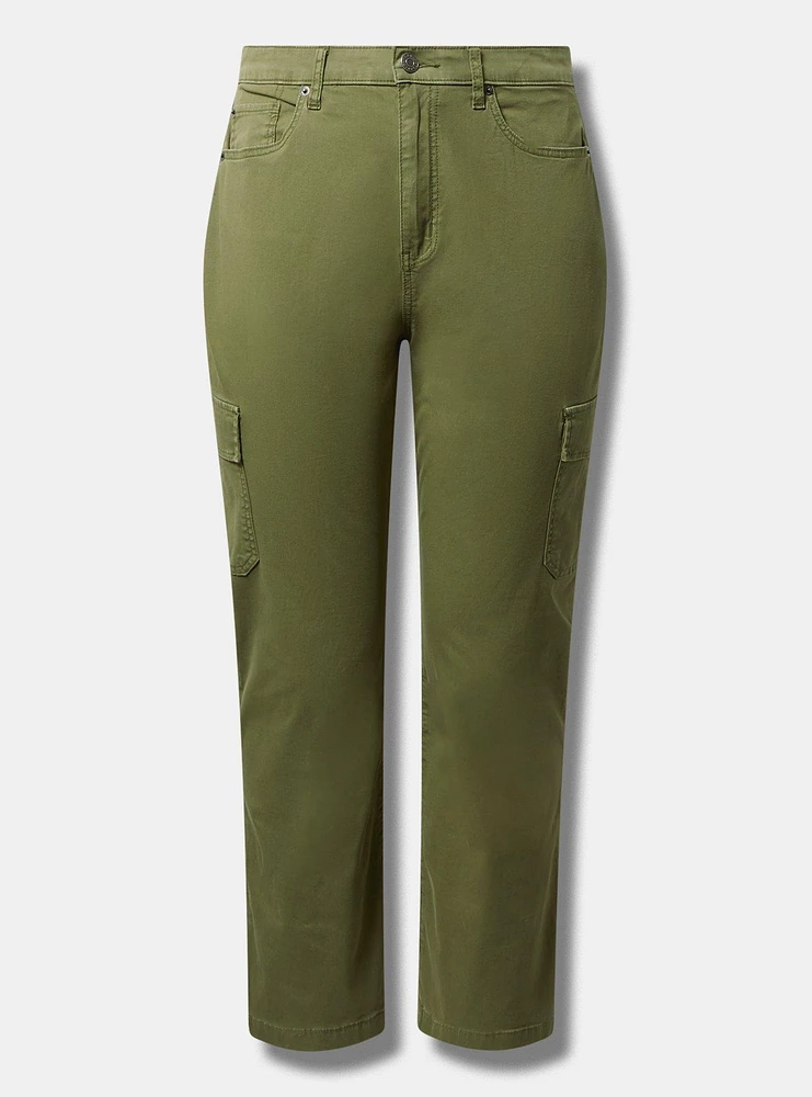 Straight Cargo Pocket High Rise Pant