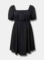 Mini Puff-Sleeve Dress