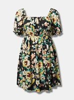Mini Puff-Sleeve Dress
