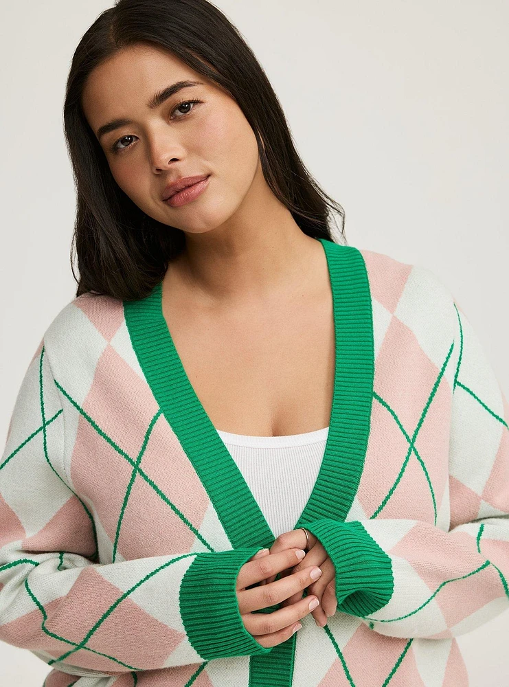 Drop Shoulder Cardigan Sweater