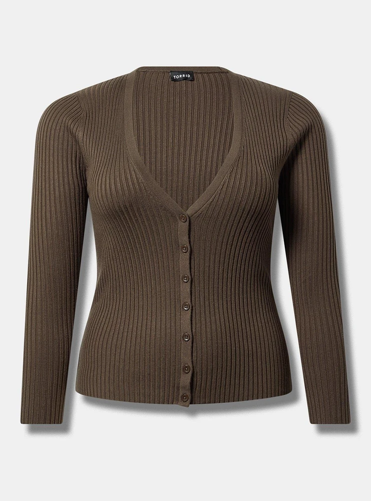 Fitted Cardigan Sweater