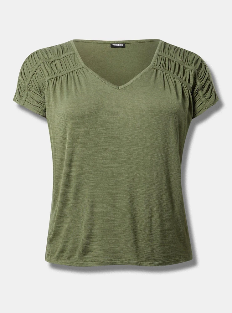 V-Neck Yoke Tee