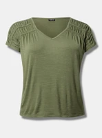 V-Neck Yoke Tee