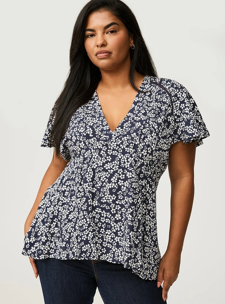 Drapey V-Neck Top