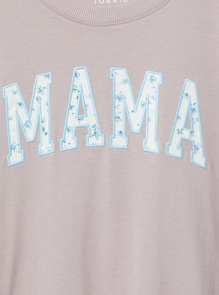 Mama Oversized Embroidered Tee