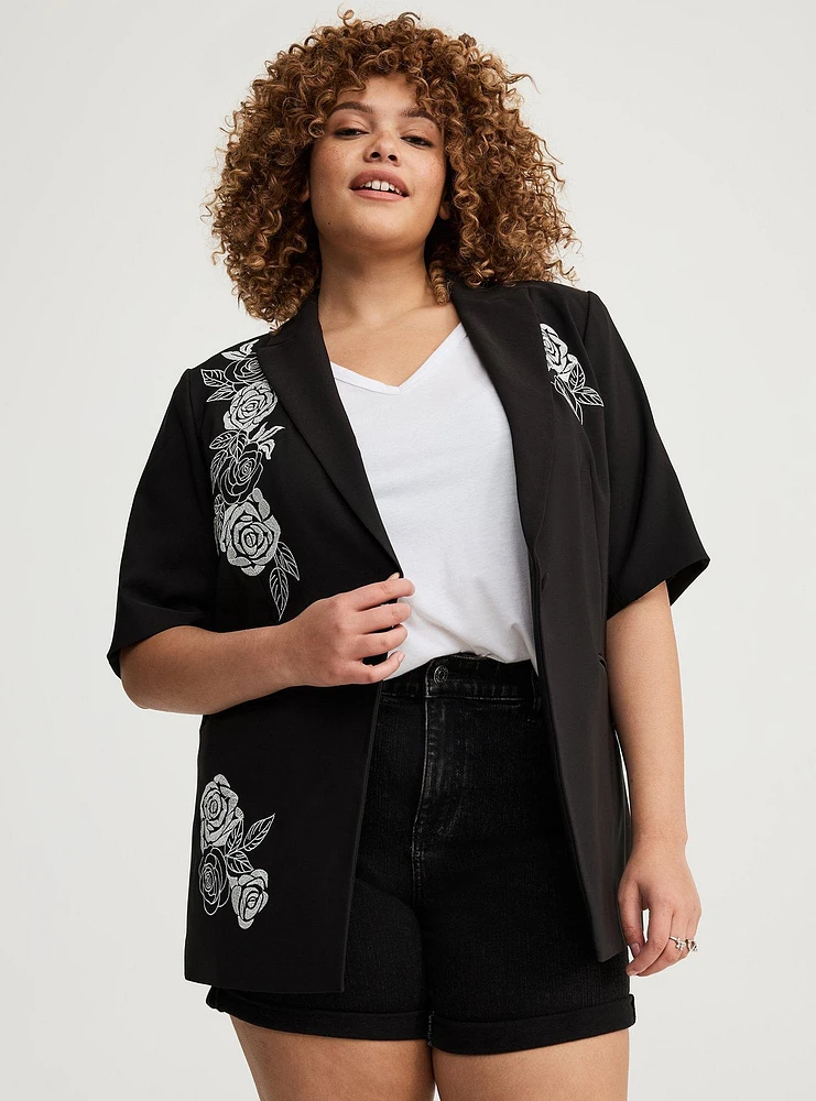 Embroidered Blazer