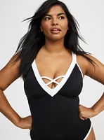 Wire-Free Strappy Cheeky One Piece Swimsuit
