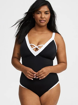 Wire-Free Strappy Cheeky One Piece Swimsuit