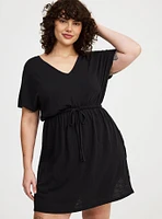 Mini Dress Side Slit Cover-Up