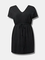 Mini Dress Side Slit Cover-Up