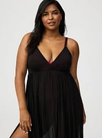 Sheer Mesh Cover-Up Maxi Dress