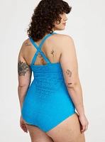 Wire-Free Crochet One Piece Swimsuit