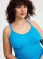 Wire-Free Crochet One Piece Swimsuit