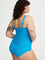 Wire-Free Crochet One Piece Swimsuit