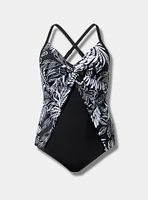 Wire-Free Twisted V-Neck One Piece Swimsuit