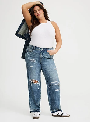 Perfect Rigid Stretch Wide-Leg Jean