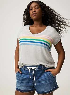 Ringer V-Neck Tee