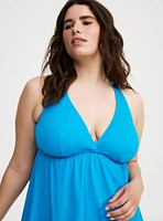 Wireless Ribbed Triangle Tankini