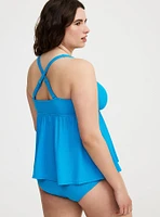 Wireless Ribbed Triangle Tankini