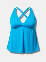 Wireless Ribbed Triangle Tankini