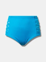 Ribbed Crossed Sides Swim Bottom