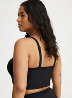 Wireless Ruched Longline Swim Top