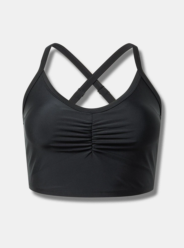 Wireless Ruched Longline Swim Top