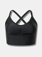 Wireless Ruched Longline Swim Top