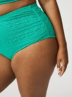 High-Rise Crochet Swim Bottom