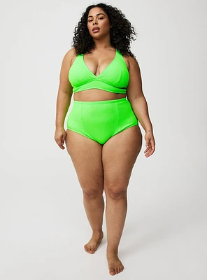 Textured Strappy Back Swim Bottom