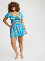 Wireless Flutter Sleeve Swim Top