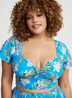 Wireless Flutter Sleeve Swim Top