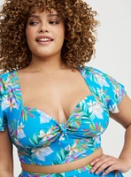 Wireless Flutter Sleeve Swim Top