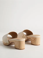 Wooden Block Heel Mule (WW