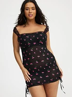 Cherry Lace Wireless Chemise
