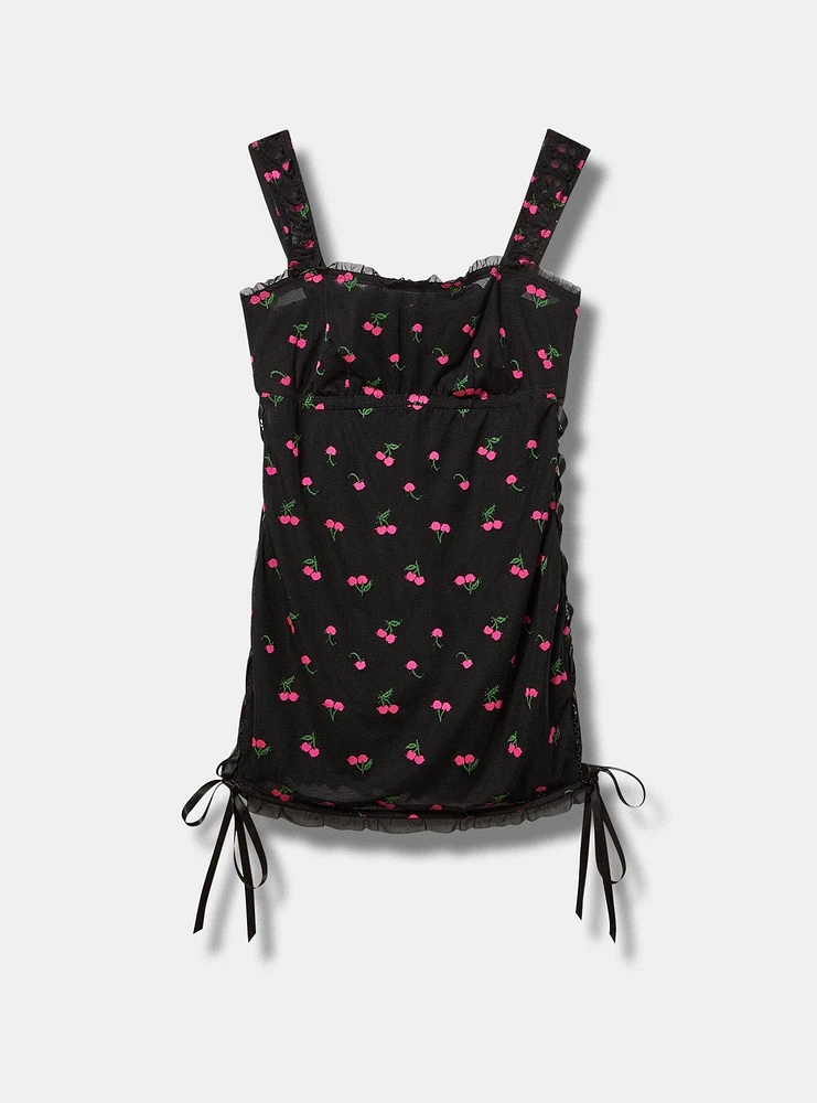 Cherry Lace Wireless Chemise