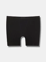 High-Rise Ribbed Logo Cotton Short Panty