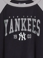 MLB New York Yankees Cotton Varsity Ringer Tee