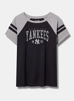 MLB New York Yankees Cotton Varsity Ringer Tee