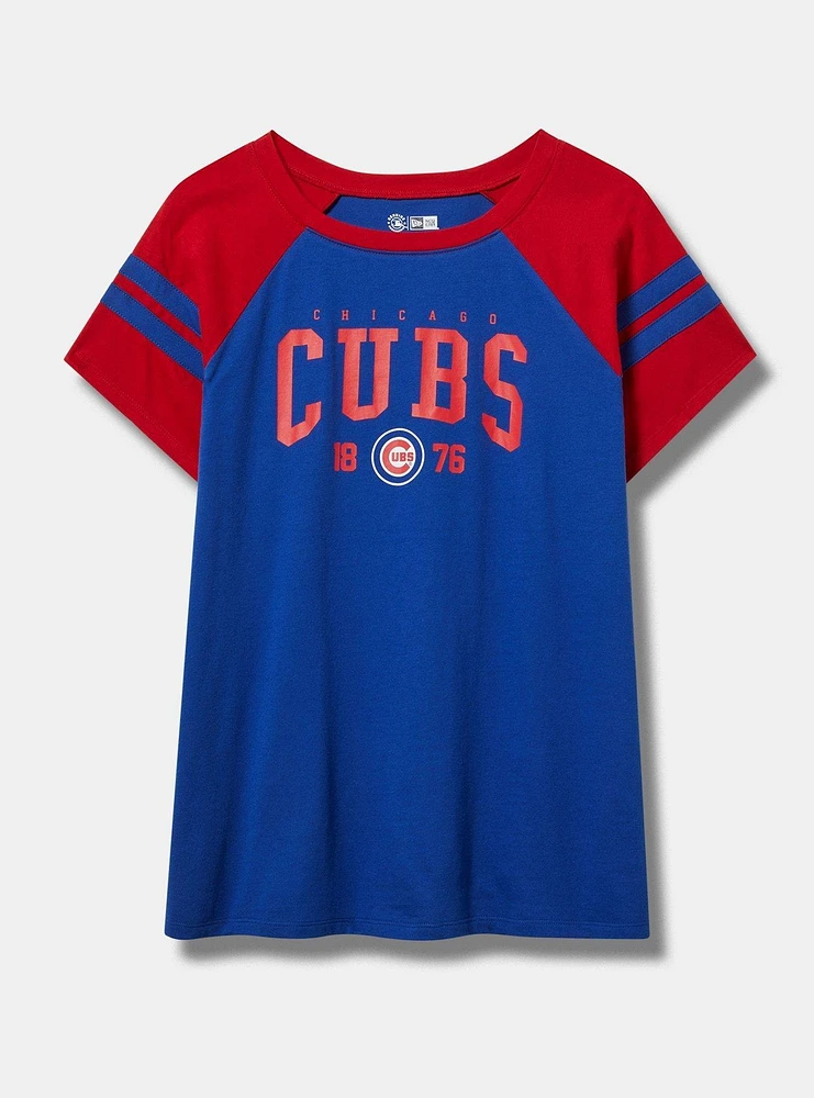 MLB Chicago Cubs Cotton Varsity Ringer Tee